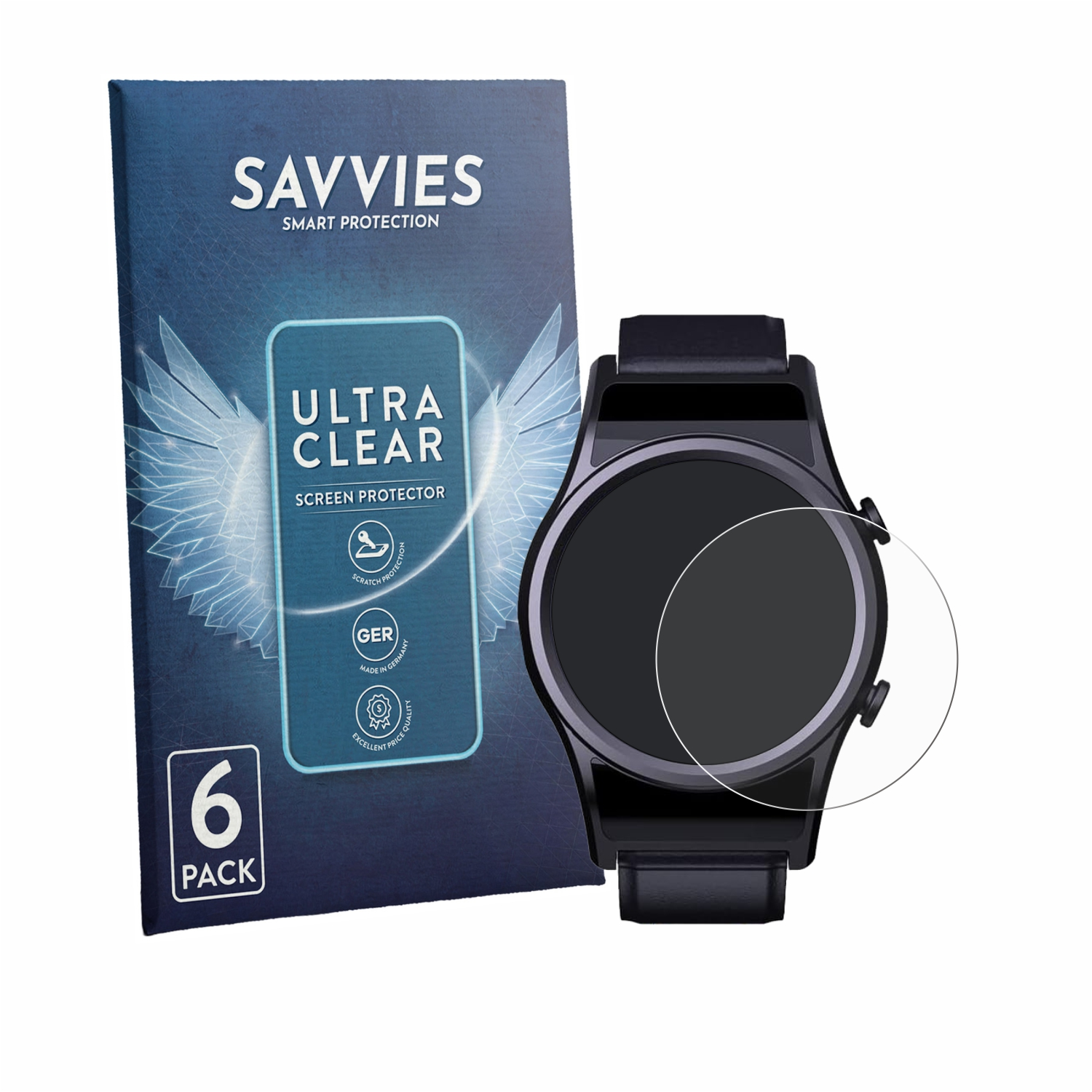 SAVVIES 6x klare Schutzfolie (für DigiKuber FSSB 1.3