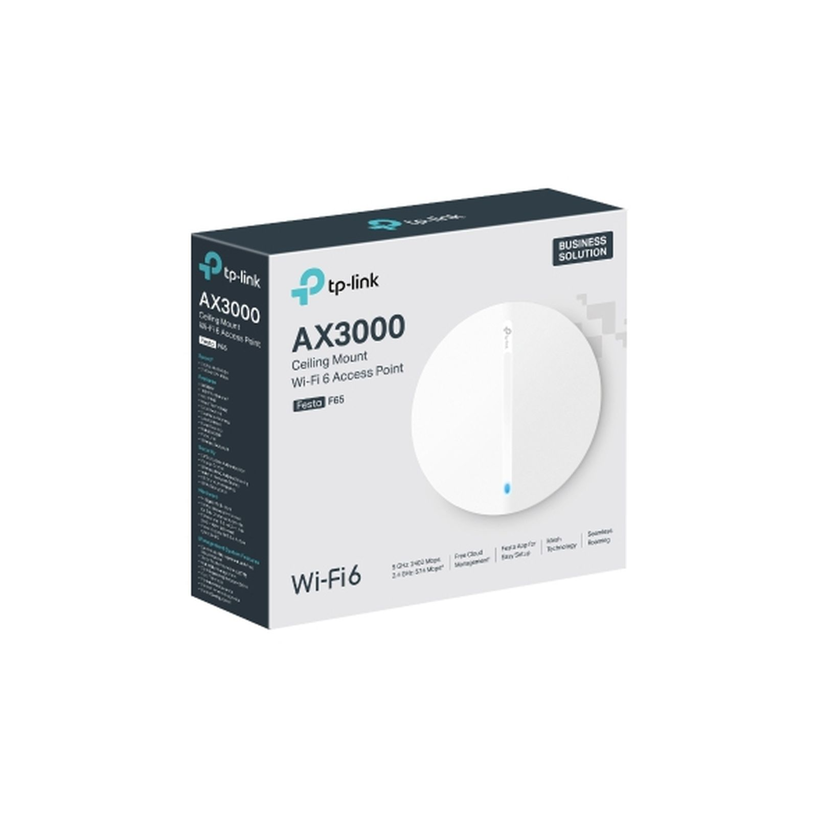 TP-Link AX3000 Tavan Montaj Wi-Fi 6 Erişim Noktası kutusunda.