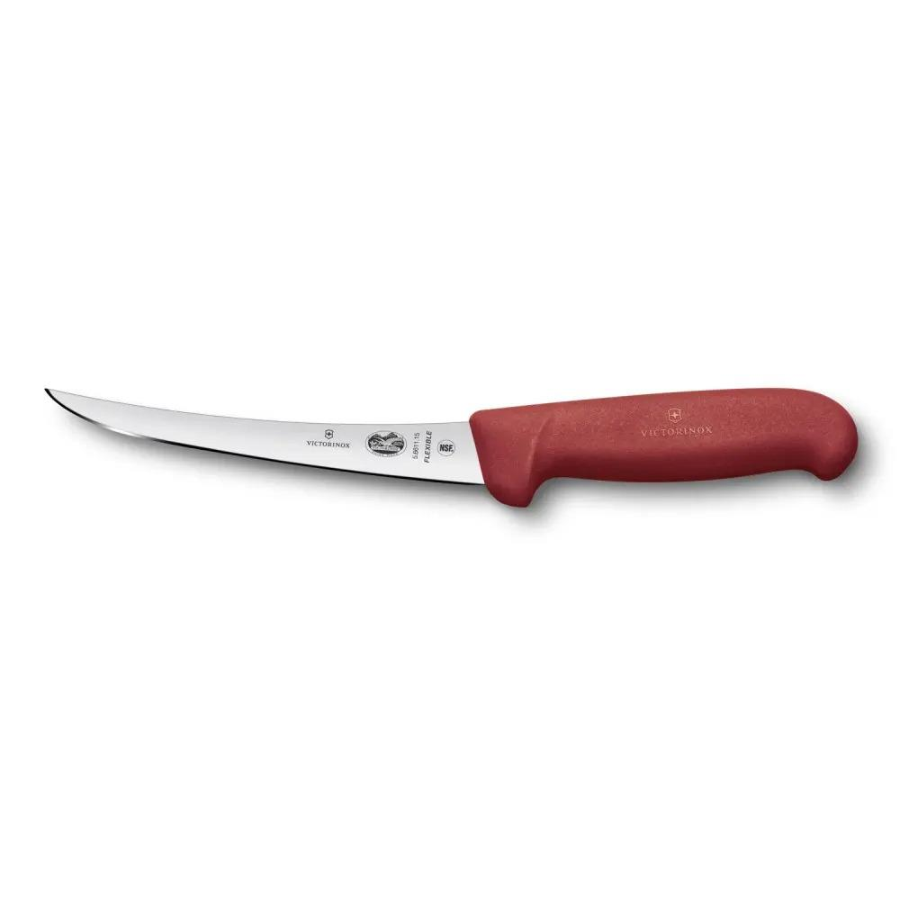 Esnek bıçaklı kırmızı bir Victorinox bıçağı.