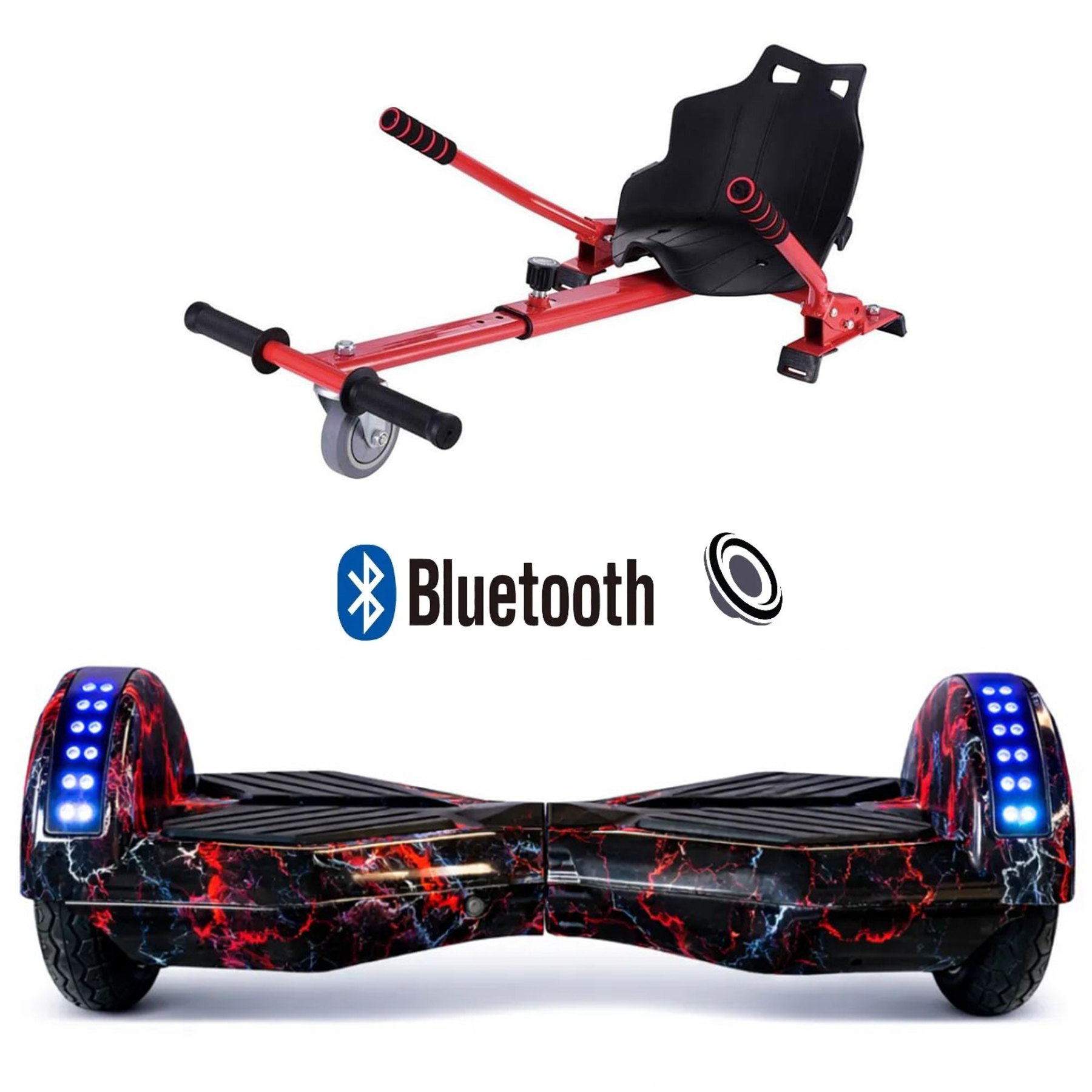 CITYMATE Elektrikli Kaykay 8.5 inç + Hoverkart Set Akıllı Denge Ledli Bluetooth D15 Hoverboard