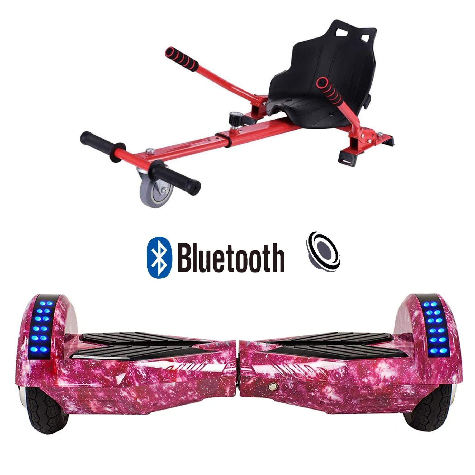 CITYMATE Elektrikli Kaykay 8.5 inç + Hoverkart Set Akıllı Denge Ledli Bluetooth D13 Hoverboard