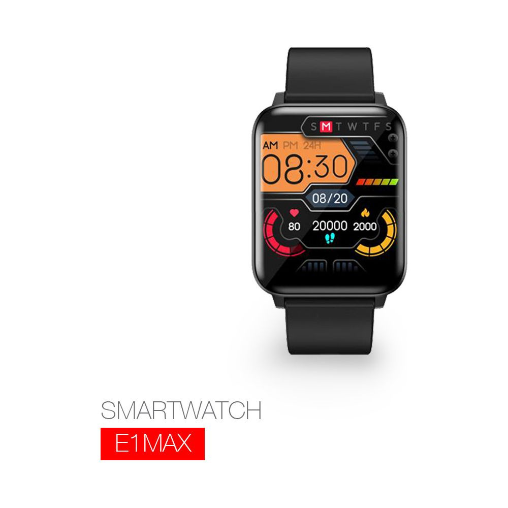 Display smartwatch nero mostra 08:30, data 08/20, 80, 20000, 2000.
