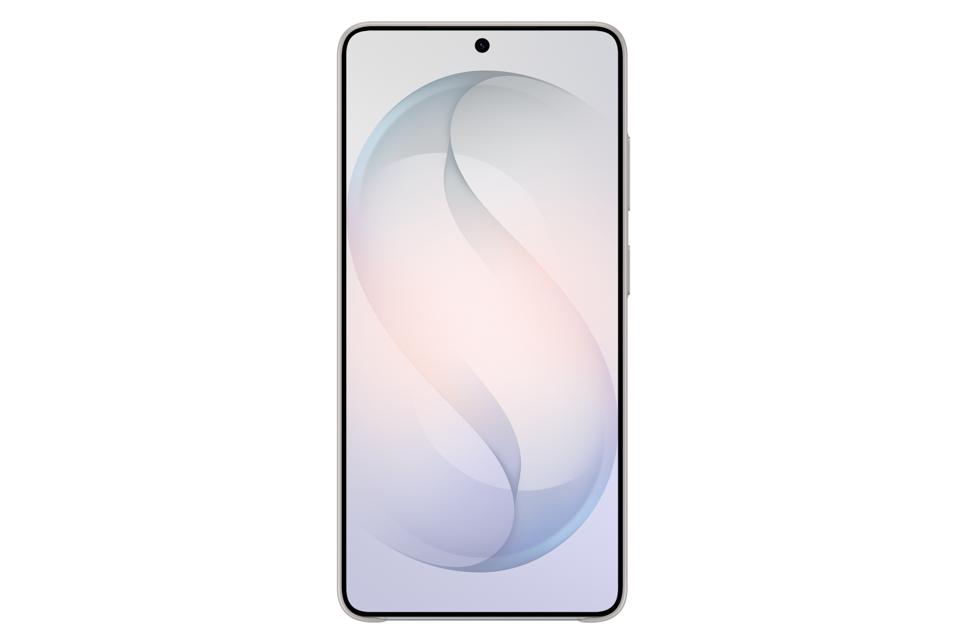 Ein Smartphone mit einem hellen, abstrakten Hintergrund auf dem Bildschirm.