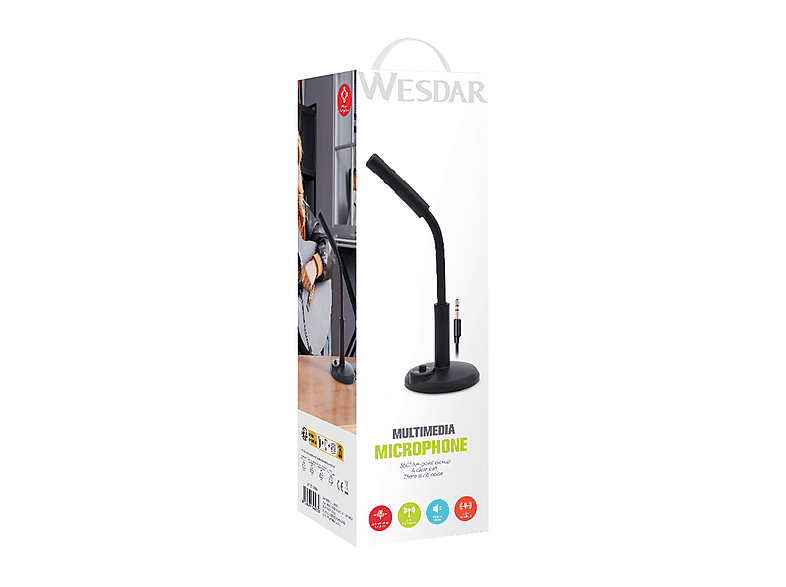 WESDAR K-1132Z Toplantı Yayıncı ve Oyuncu 360° Döndürülebilir Mikrofon