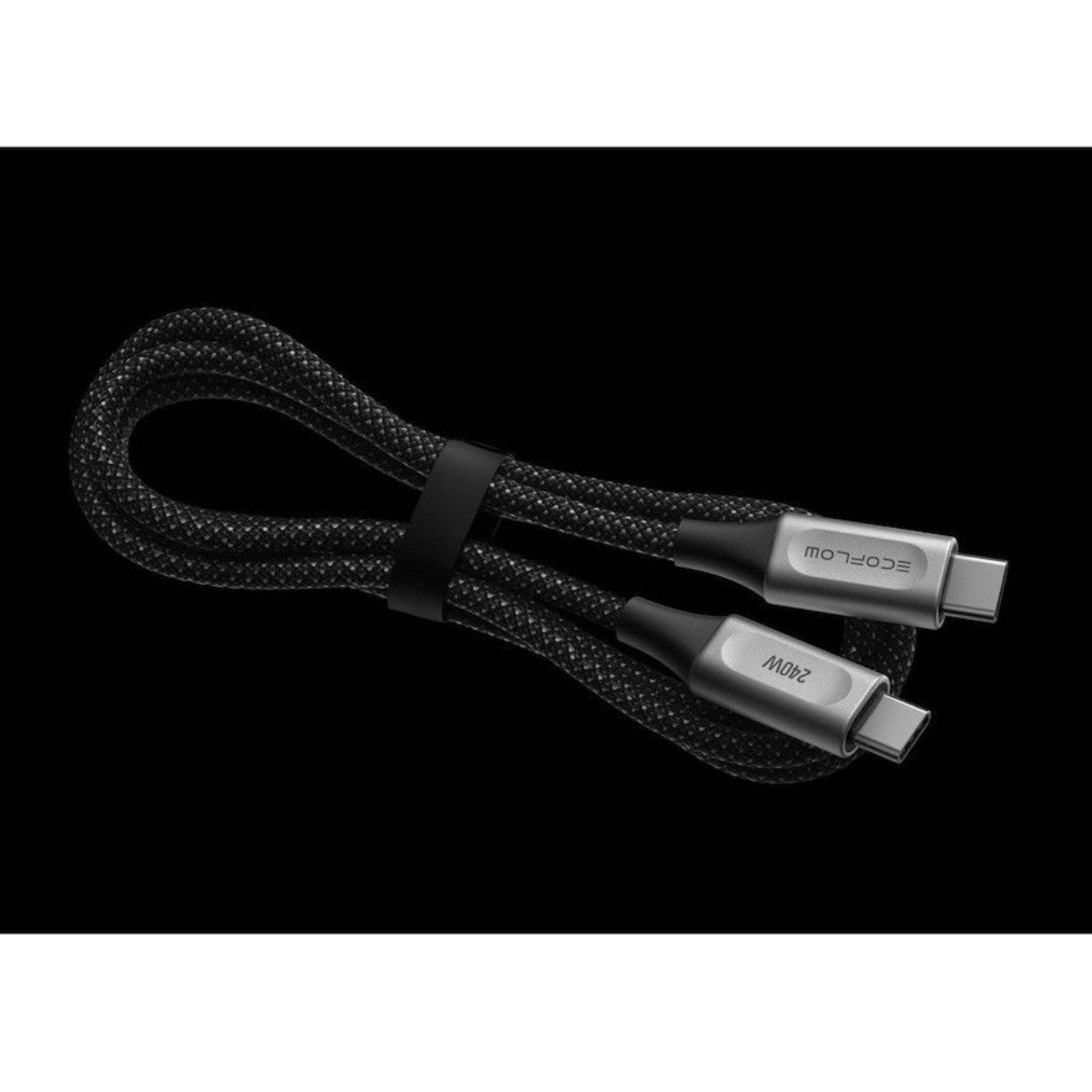 Un cavo USB-C nero con logo ECOFLOW e indicazione 240W.