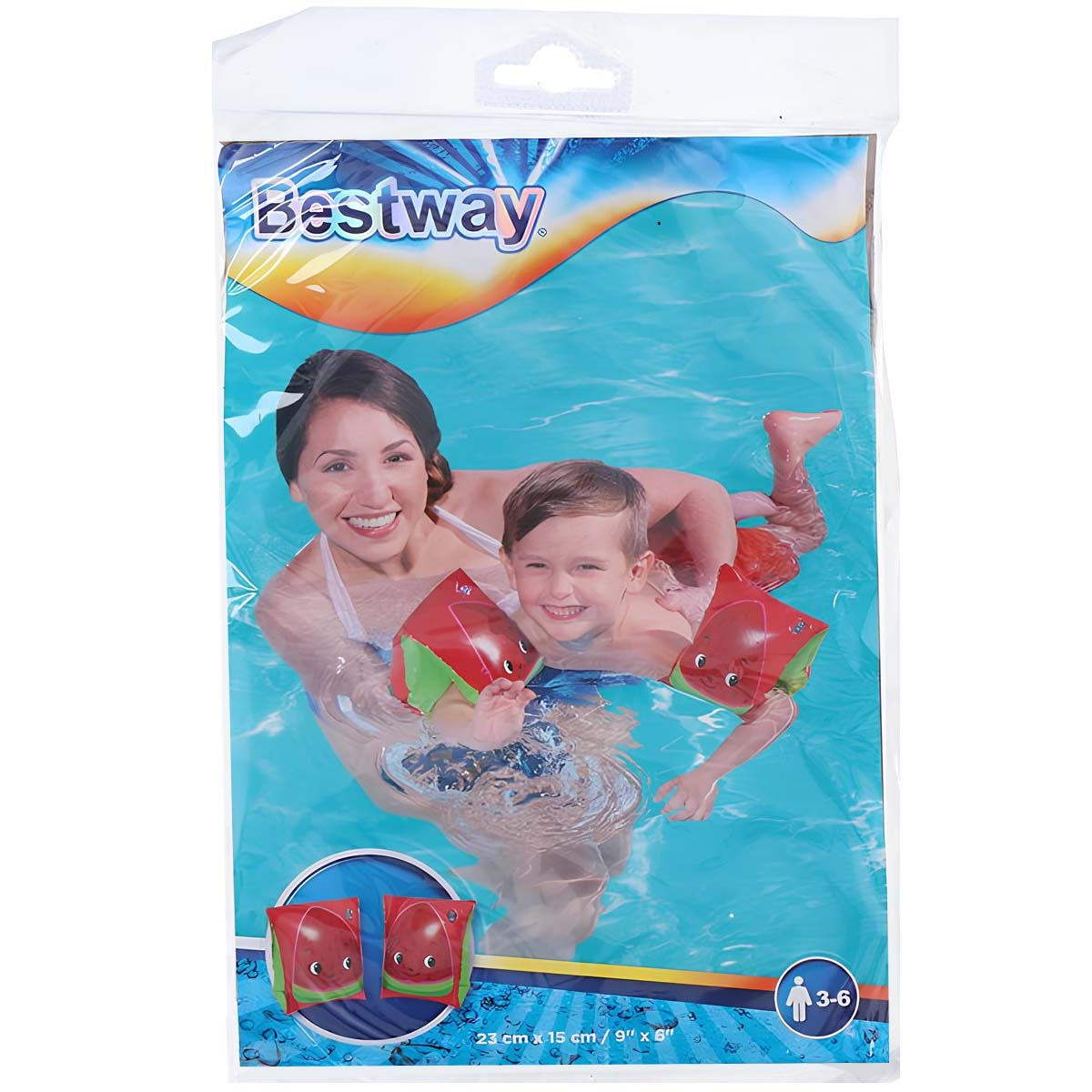 Braccioli Bestway anguria per bambini, gonfiabili.