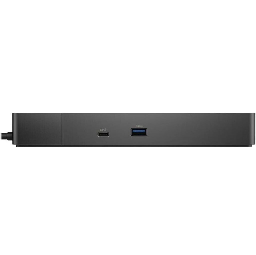 Schwarzer Dockingstation-Adapter mit USB-C- und USB-A-Anschlüssen.
