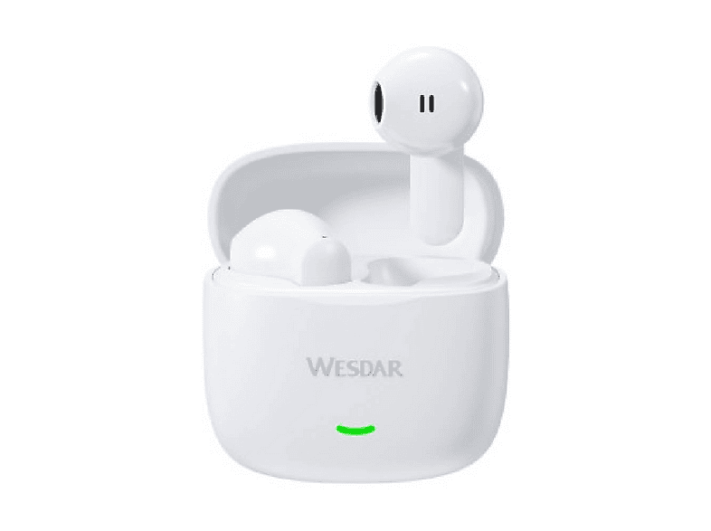 WESDAR TWS601 Earbuds Bluetrum 5656T + 5.4 Bluetooth Kulak İçi Kulaklık Beyaz
