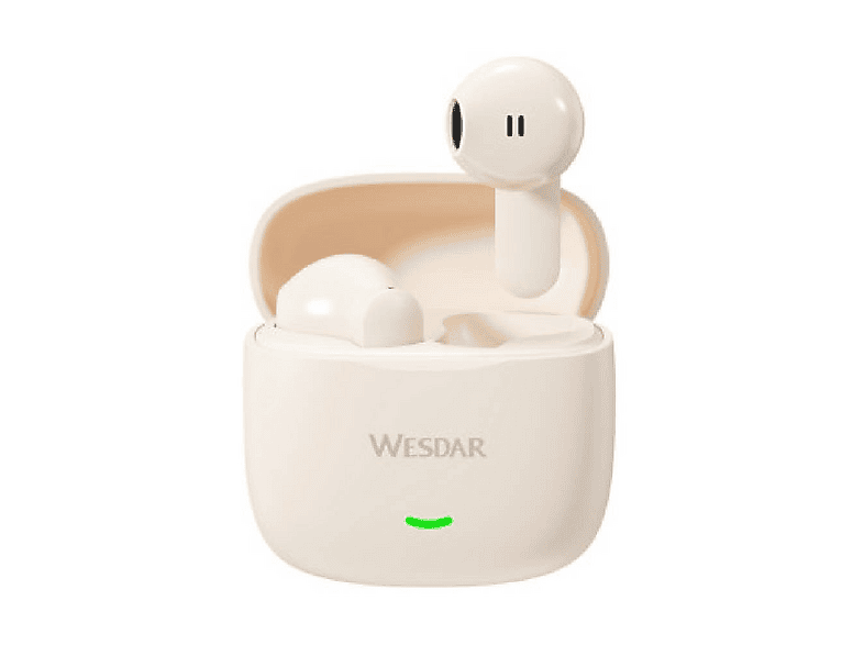 WESDAR TWS601 Earbuds Bluetrum 5656T + 5.4 Bluetooth Kulak İçi Kulaklık Bej