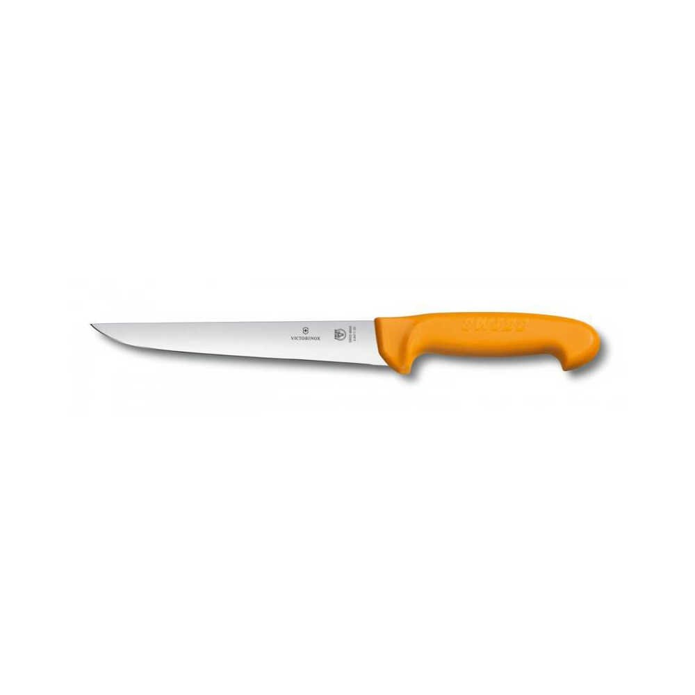 Turuncu saplı gümüş Victorinox bıçağı.