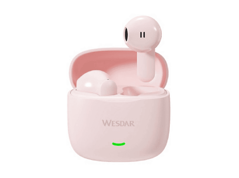 WESDAR TWS601 Earbuds Bluetrum 5656T + 5.4 Bluetooth Kulak İçi Kulaklık Pembe