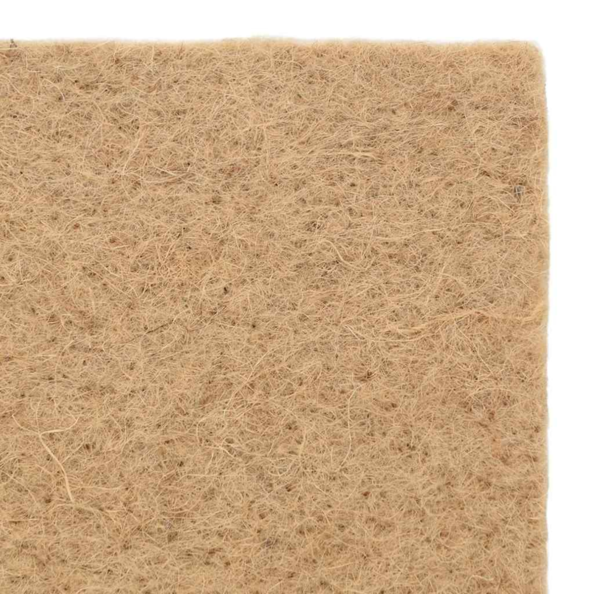 Eine braune Kokosfasermatte mit sichtbarer Textur.