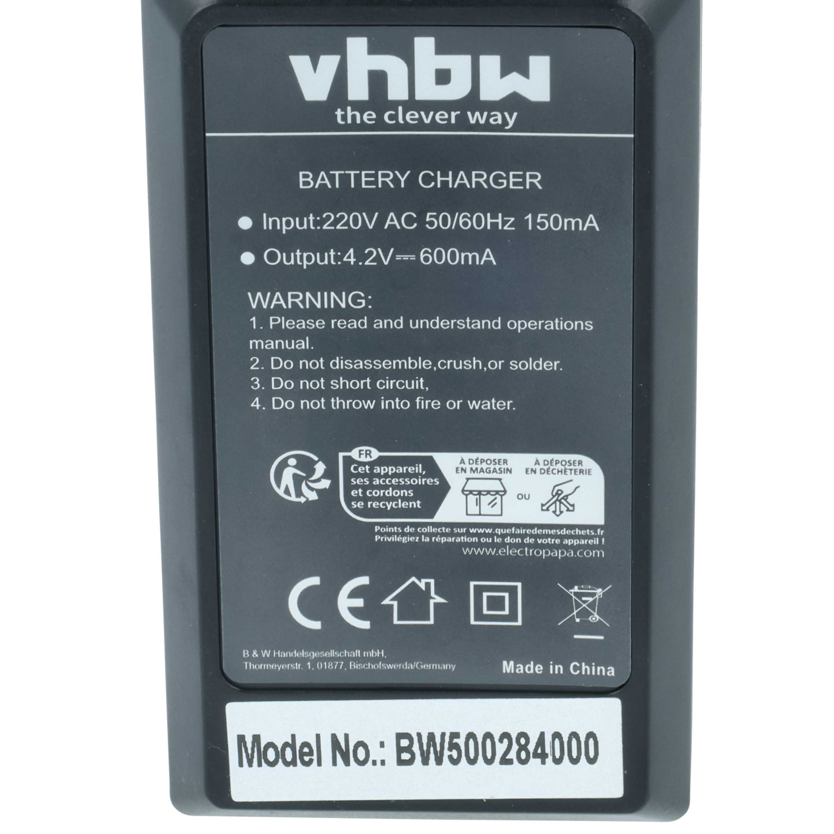 Ein Ladegerät mit Modellnummer BW500284000, Made in China.