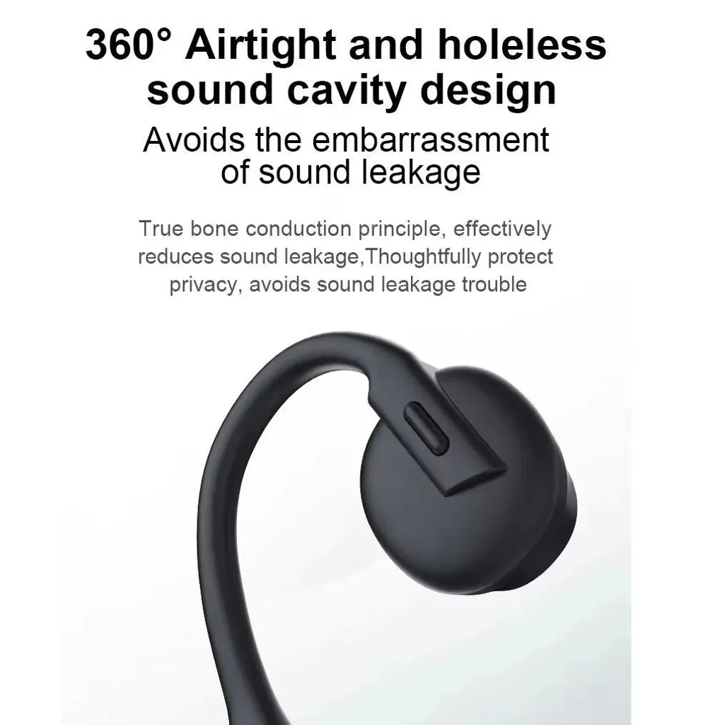 Schwarze Kopfhörer mit 360° luftdichtem Design.