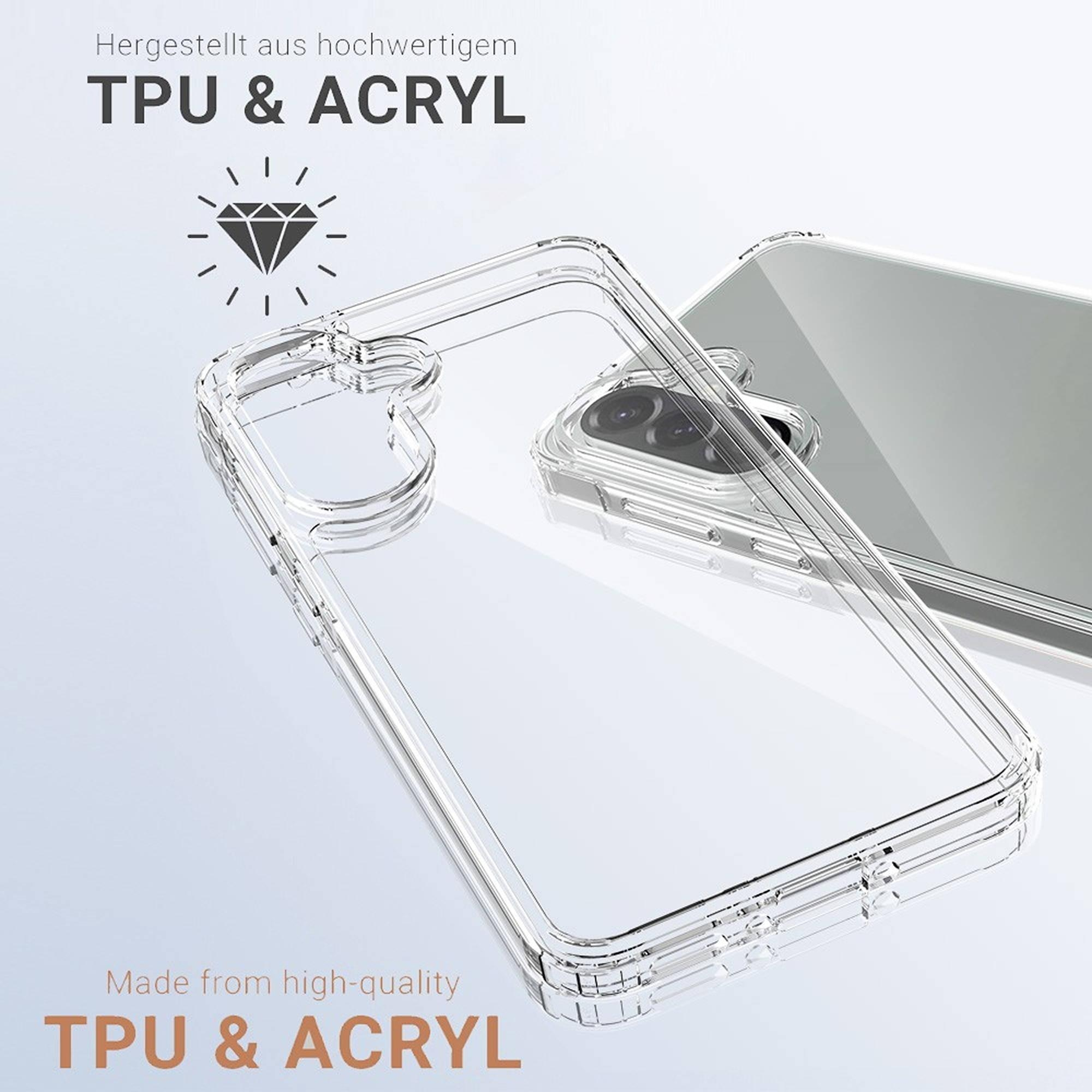 Transparenter Handyhülle aus TPU & Acryl mit Fokus auf Kamera.