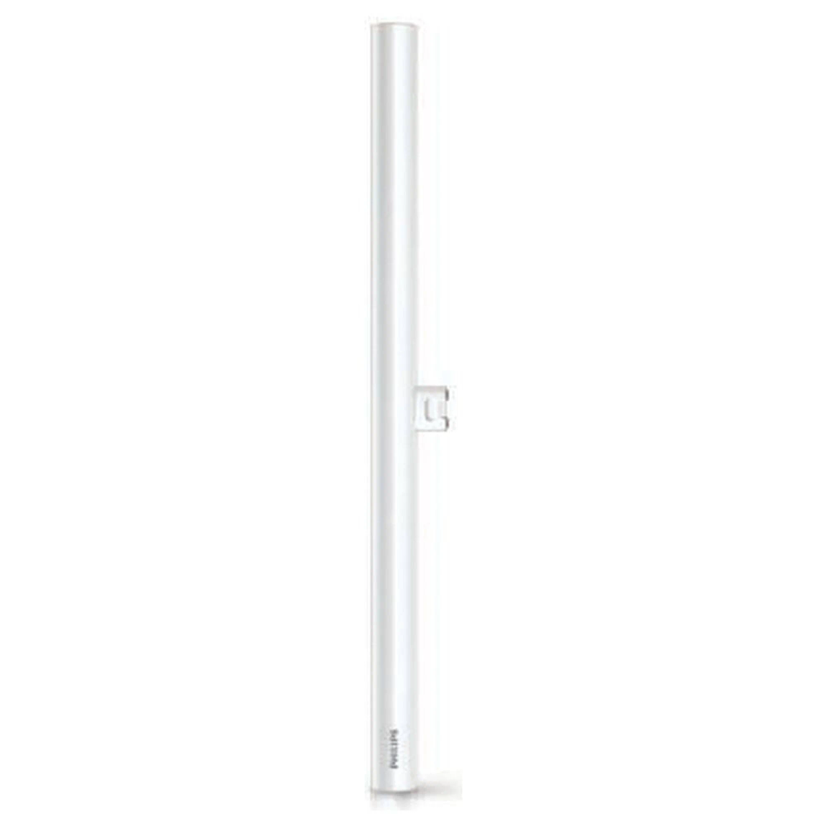 Un tube blanc et fin avec un support et le logo Philips.