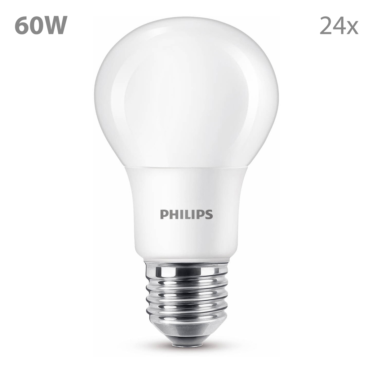 White Philips LED bulb, 60W, 24x.