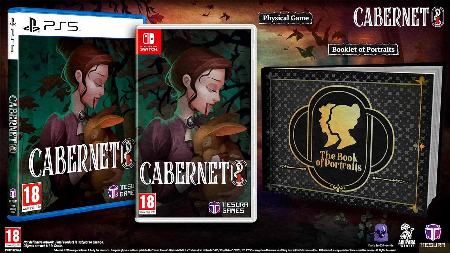 Cajas de juegos PS5 y Switch junto a un 'Libro de retratos'.