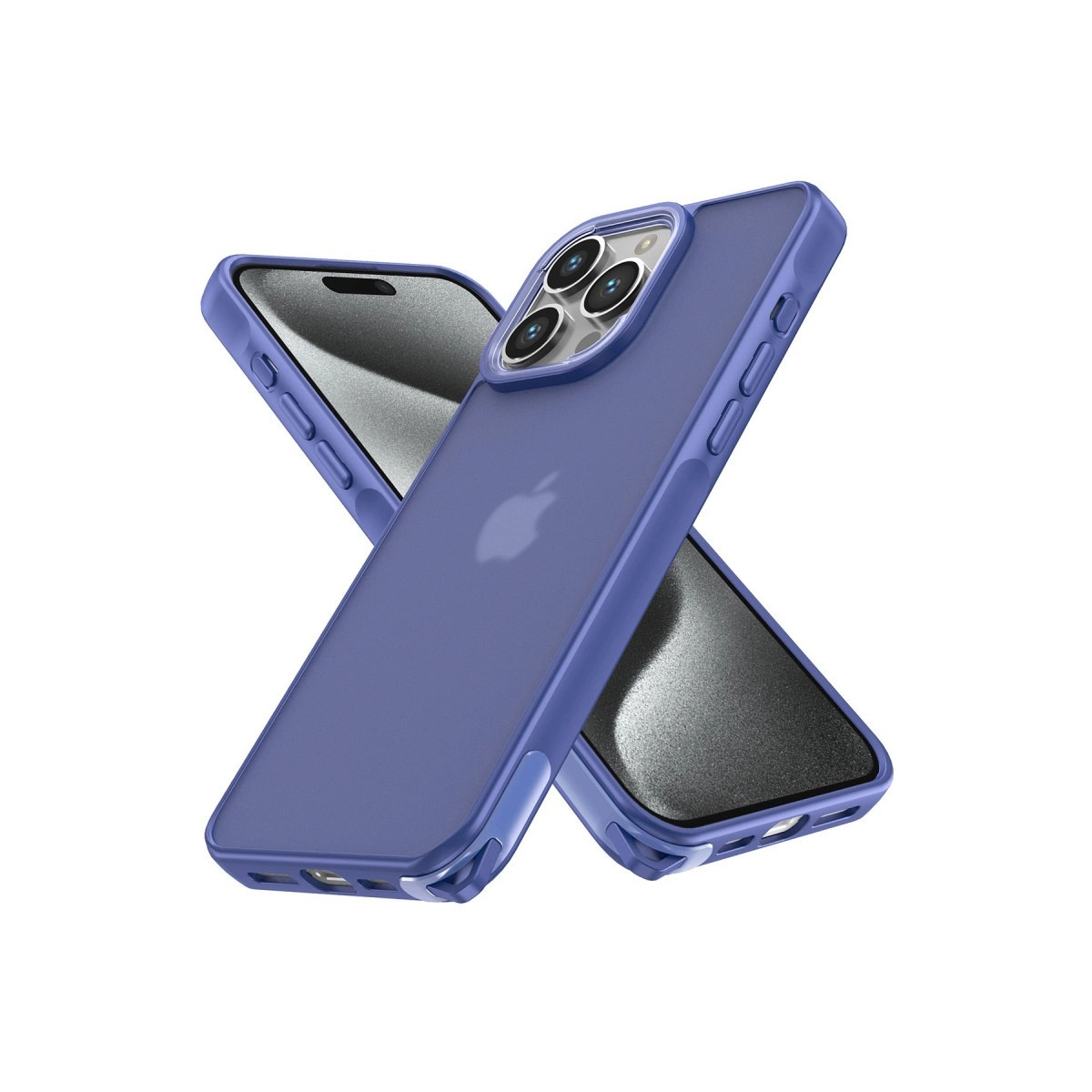 INTERFLEX Apple iPhone 15 Pro Uyumlu Elegant Kapak Telefon Kılıfı Açık Mavi