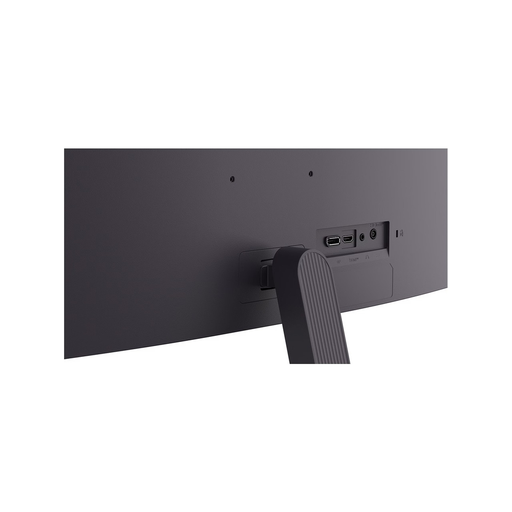 HDMI, USB ve ses bağlantı noktalarını gösteren monitörün arkası.