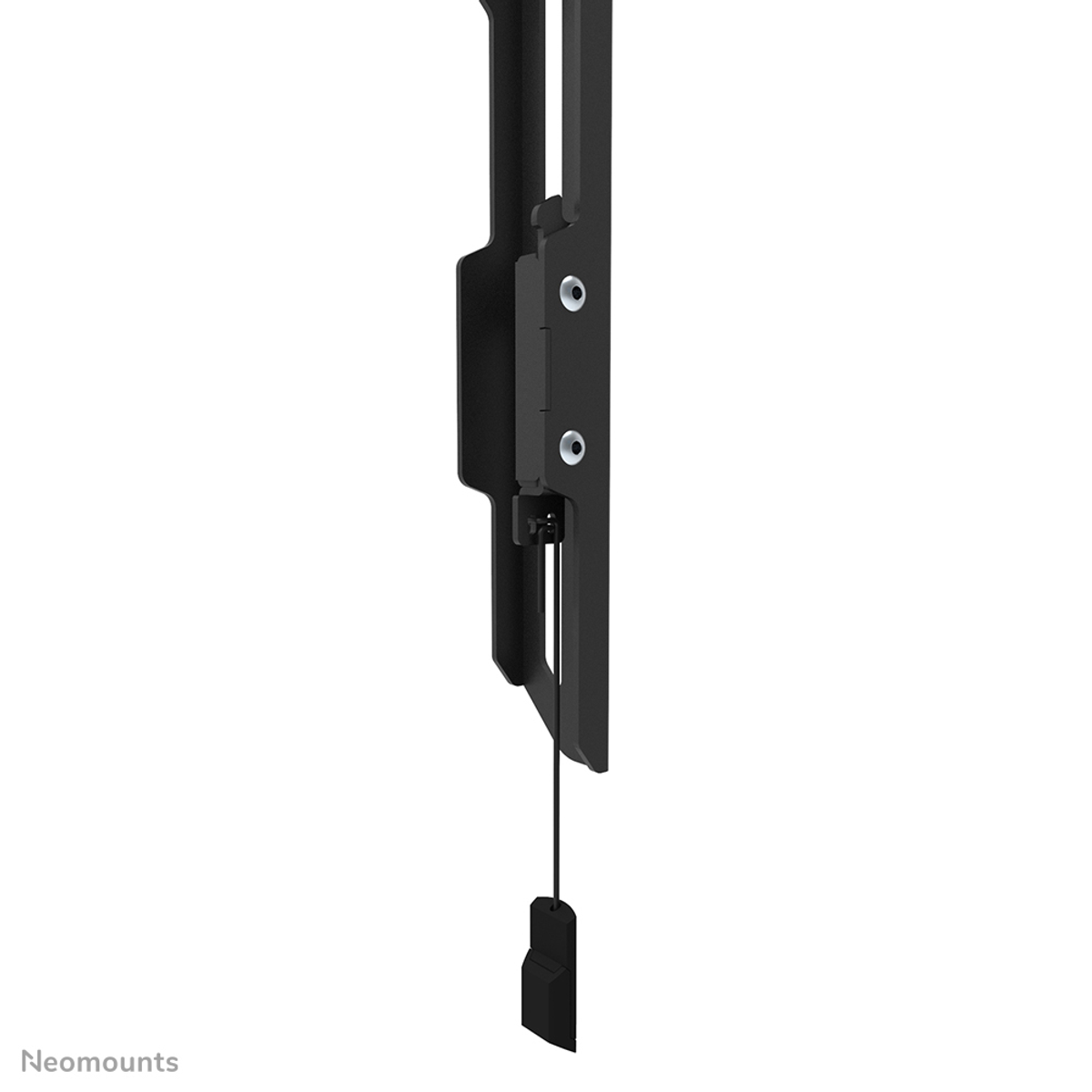 Black wall mount with cable and black handle, on a white background.