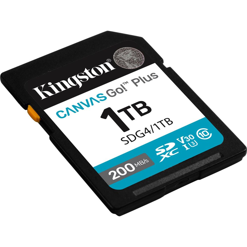 Kingston 1TB SDXC geheugenkaart met 200MB/s snelheid.