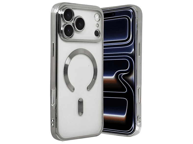 ESSENZA Apple İphone 17 Pro Uyumlu Kross Magneticsafe Kapak Telefon Kılıfı Gümüş