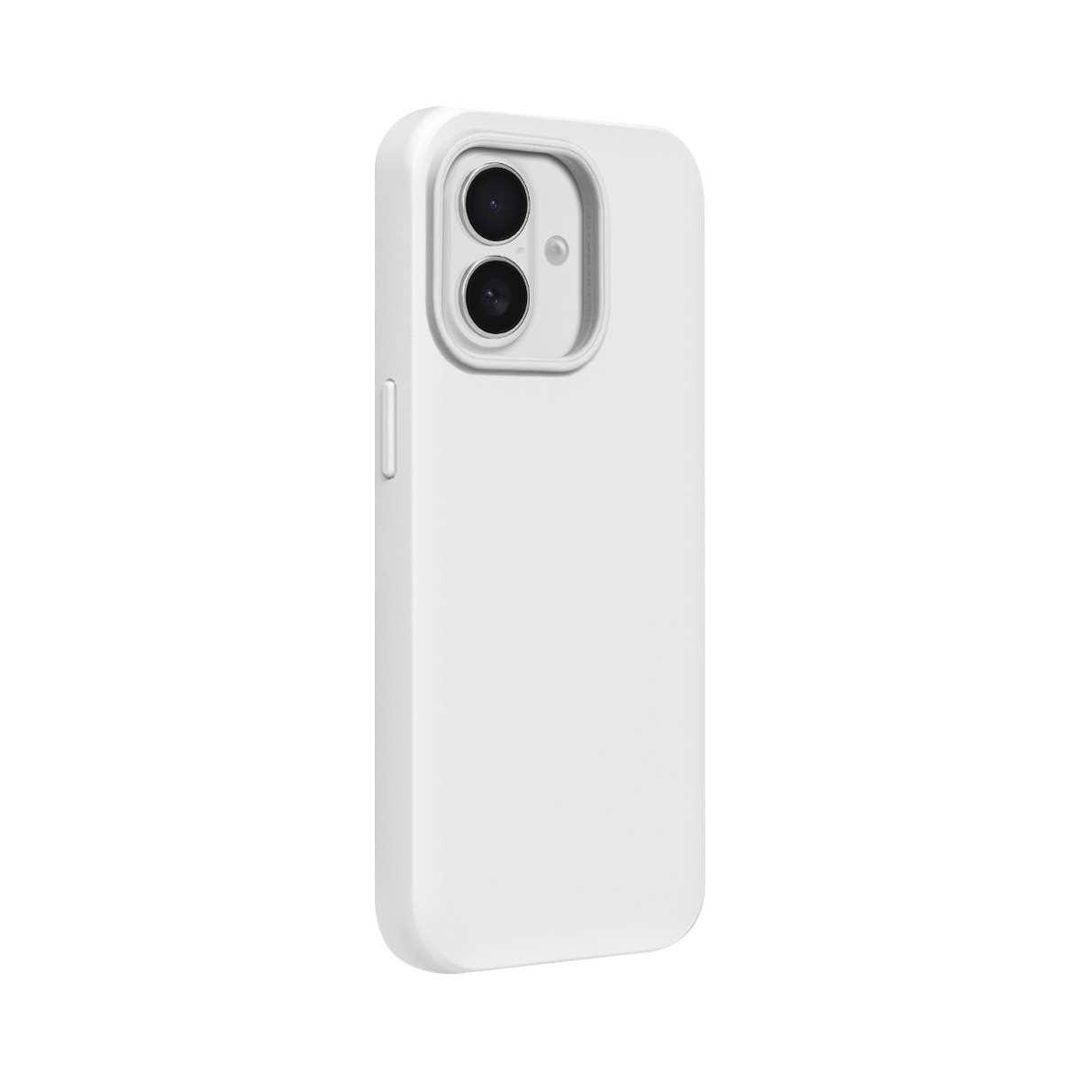Een witte smartphonehoes met twee cameralenzen.