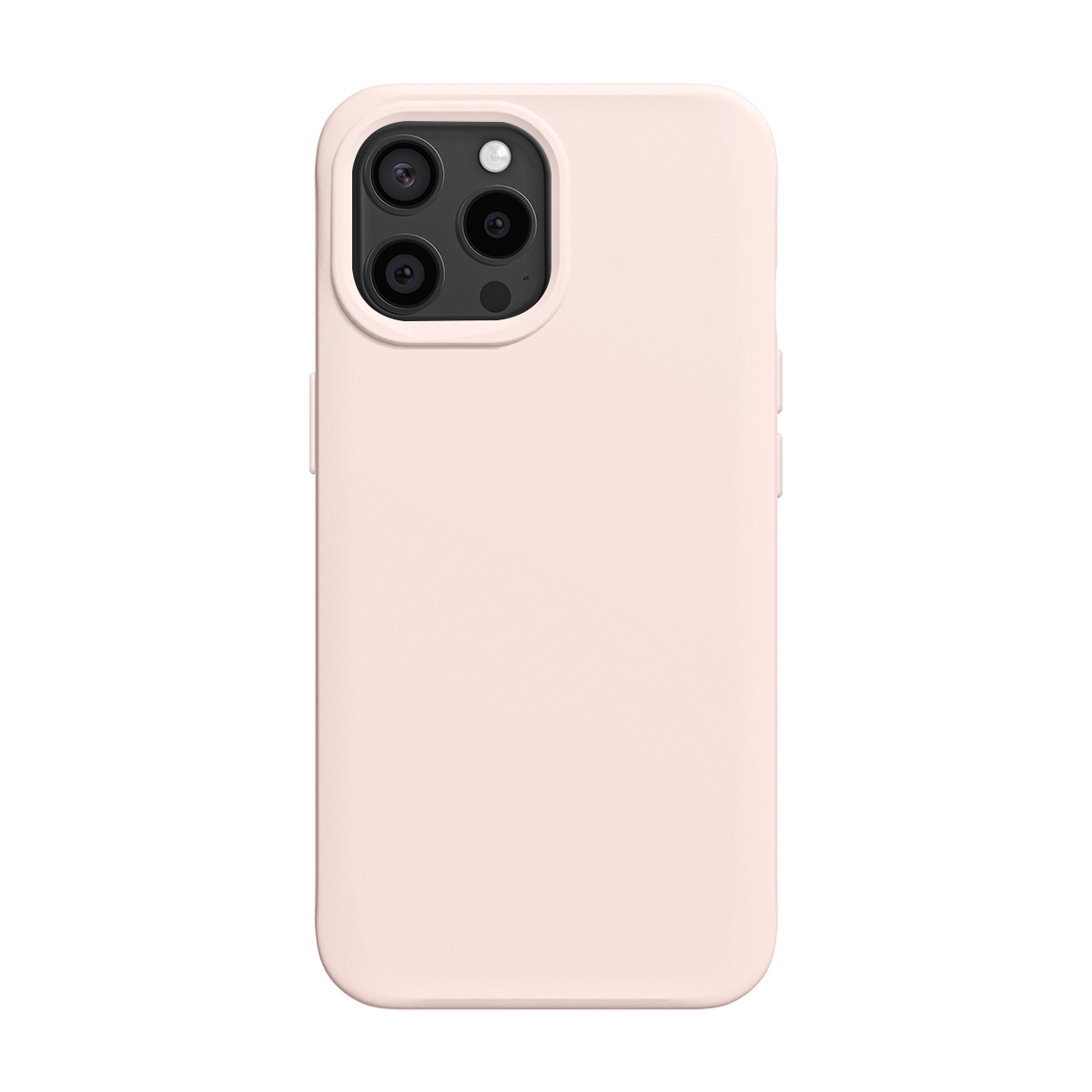 Een roze telefoonhoesje met een camramodule aan de achterkant.