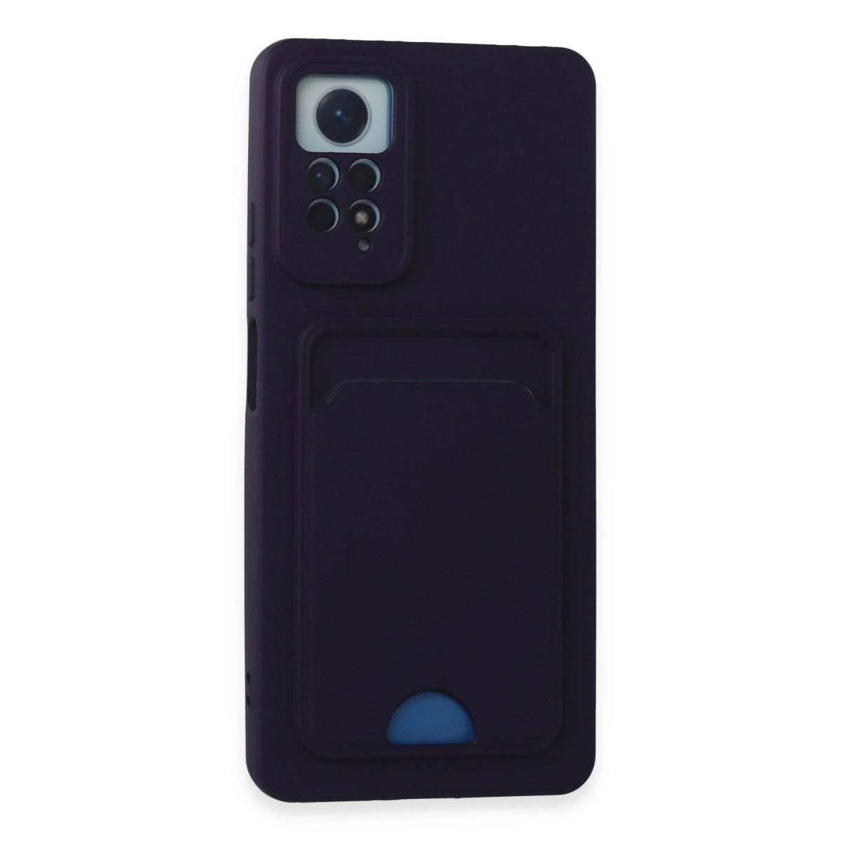 INTERFLEX Xiaomi Redmi Note 11 Pro Uyumlu Kelvin Kartvizitli Silikon Telefon Kılıfı Derin Mor