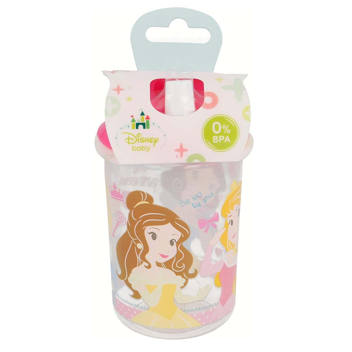 Bicchiere Disney Baby con Principesse Belle e Aurora, senza BPA.