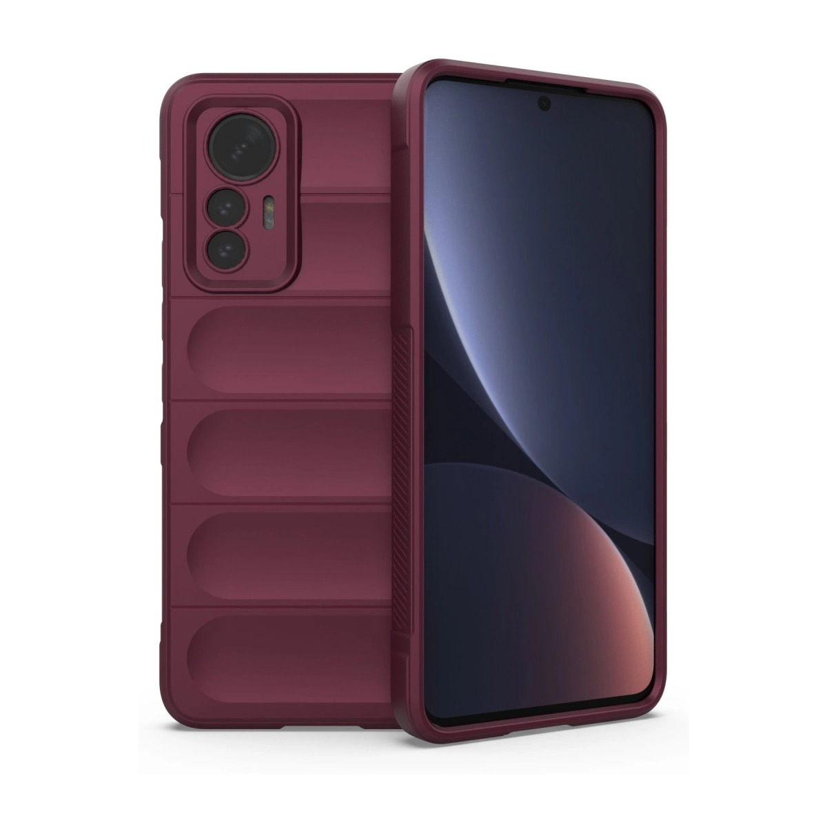 EVIMDEYOKYOK Xiaomi Mi 12 Lite Uyumlu Optimum Silikon Telefon Kılıfı Bordo