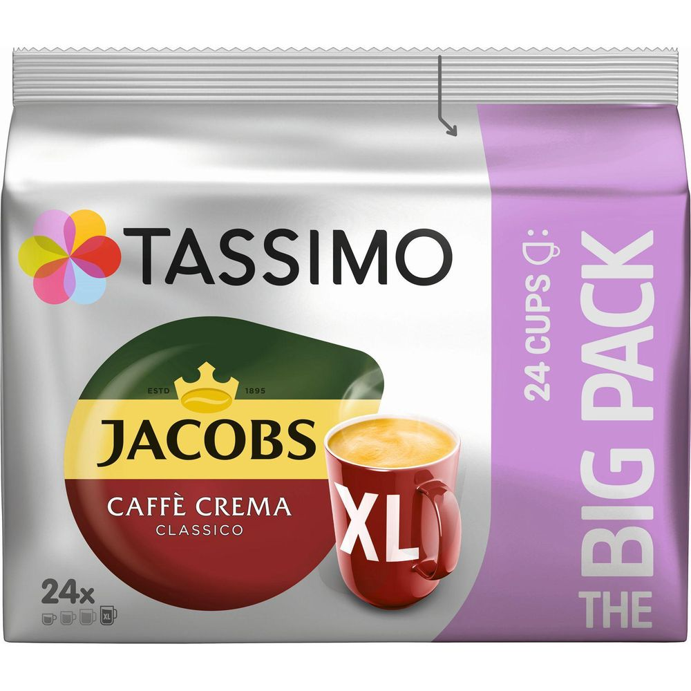 Tassimo Jacobs Caffe Crema Classico XL, confezione da 24.