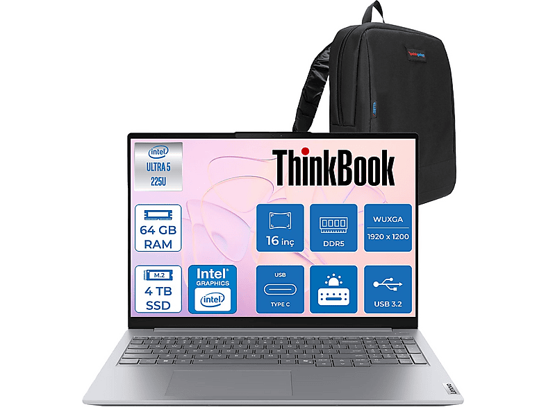 LENOVO ThinkBook 16 G8 LAL DDR5 Wuxga IPS 21SK007VTXF40 Intel Core