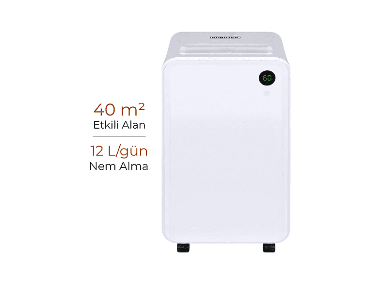 KURUTEK KURUTEK KT12B Ev Tipi Nem Alma Cihazı Nem Alma Cihazı Beyaz