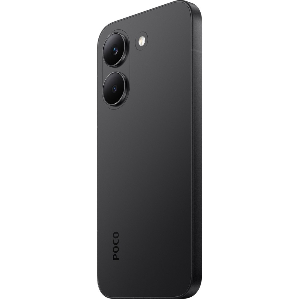 Arkada iki kamera lensi ve flaşı olan siyah akıllı telefon.