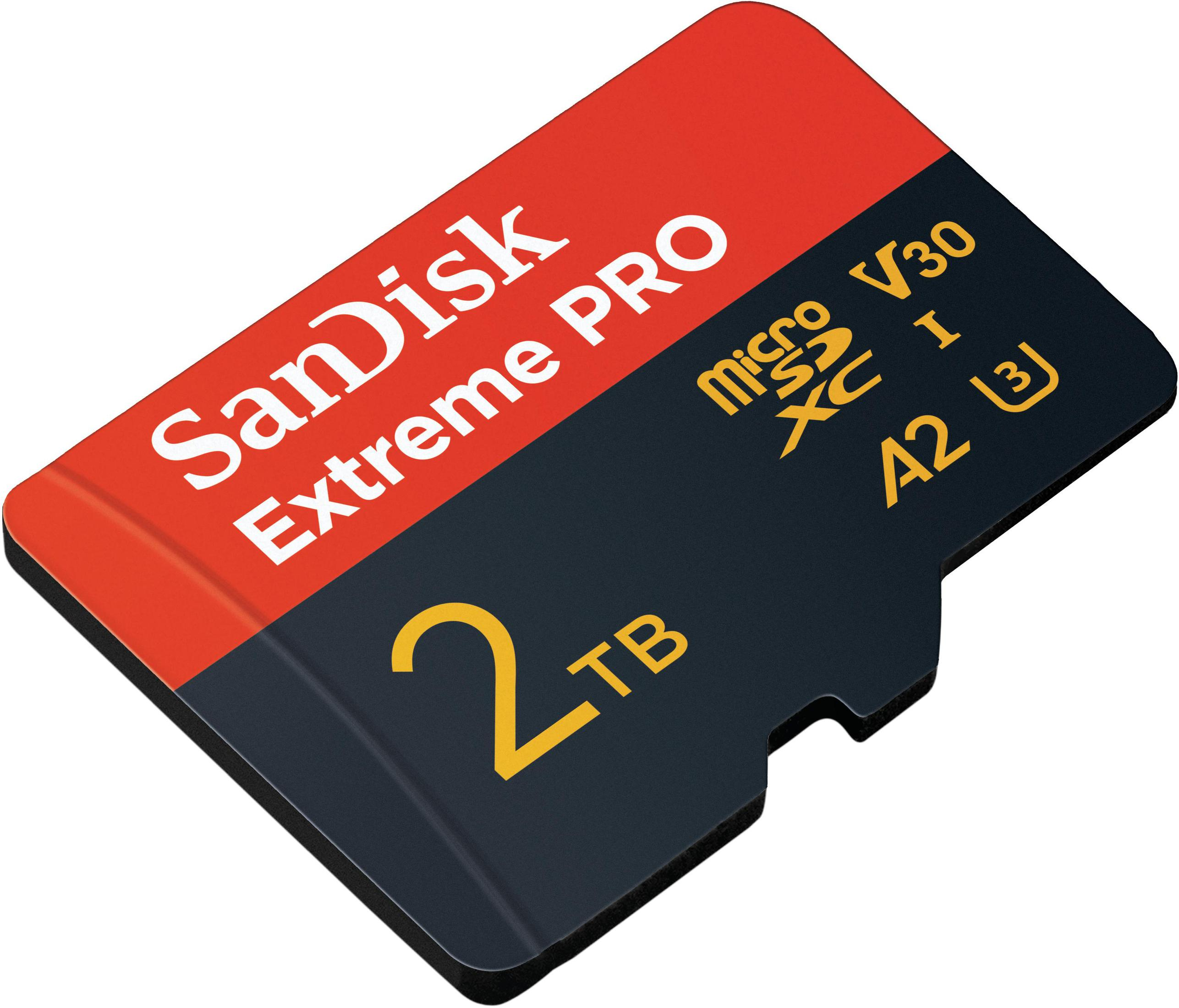 Scheda SanDisk Extreme PRO microSDXC da 2TB con classificazione V30 A2.