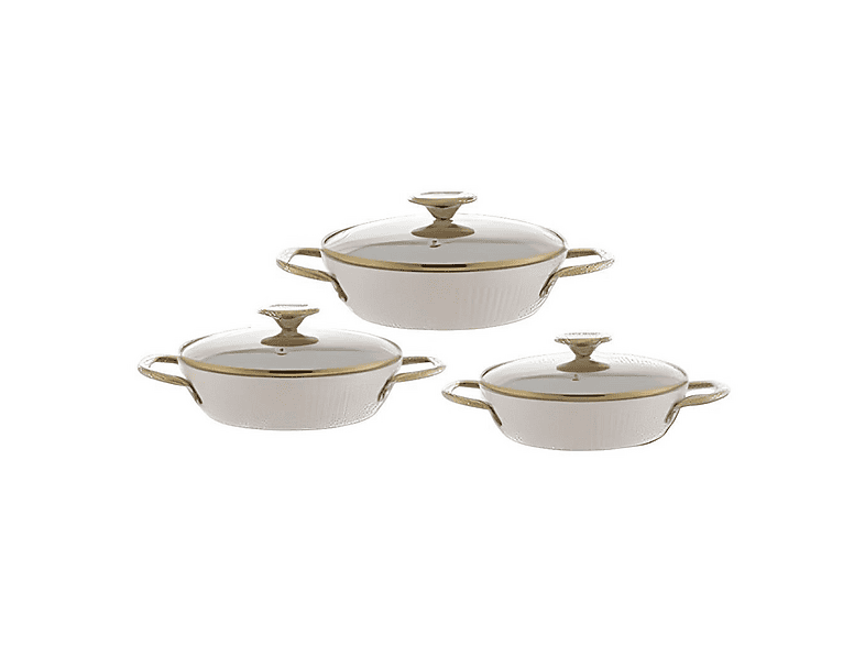 FMS GM5001  Mercan 6 Parça Granit 18 cm Omlet Set Bej