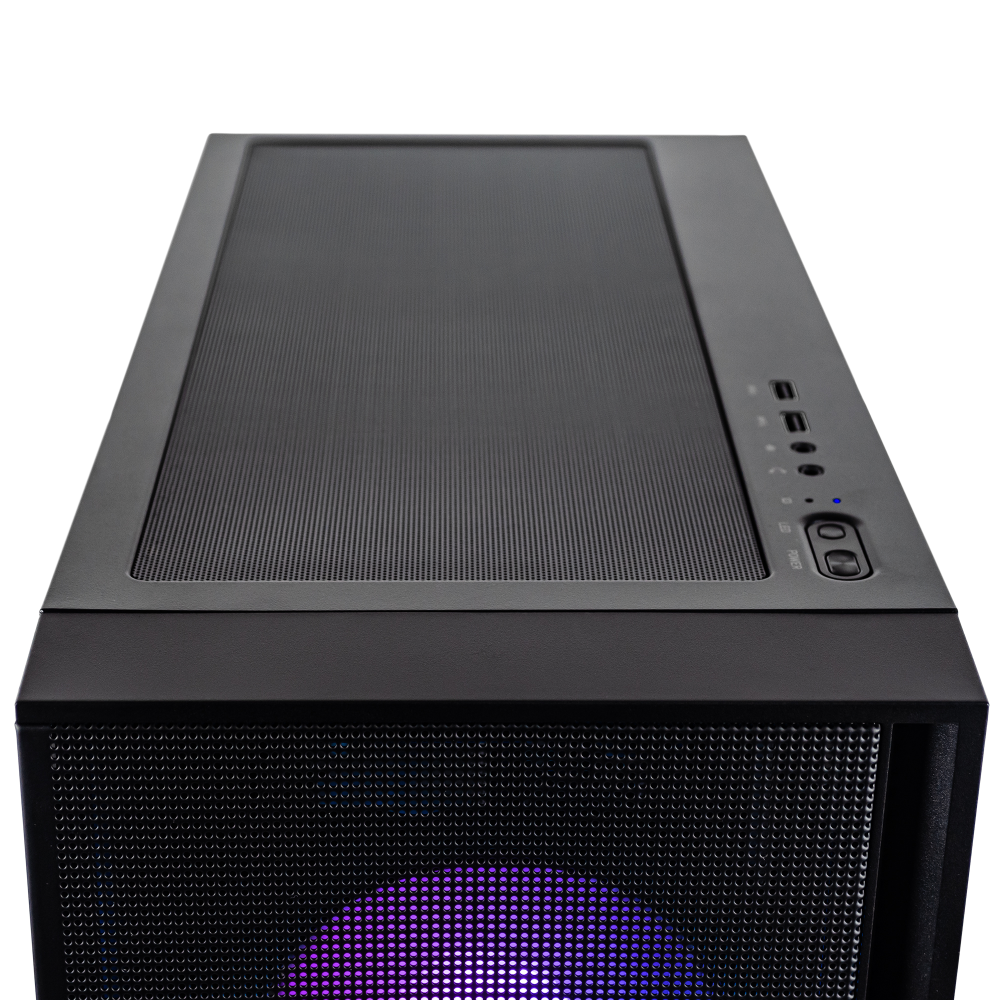 Case del computer nero con ventole e porte.