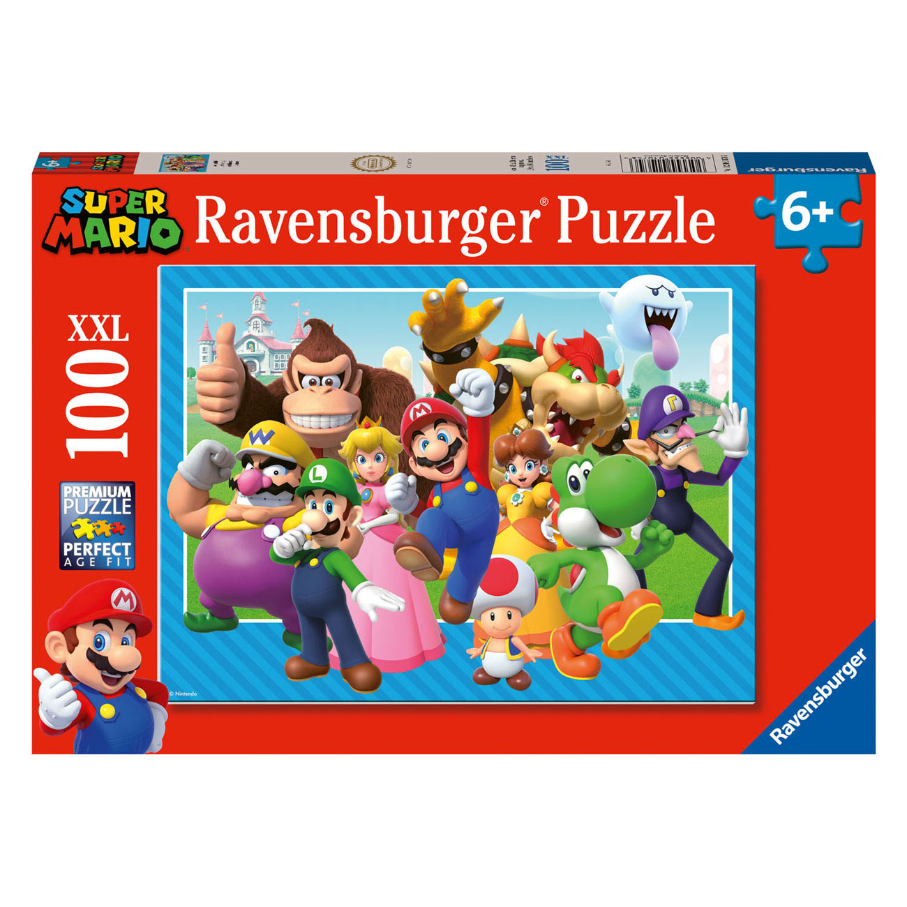 Puzzle Ravensburger Super Mario con Mario, Luigi, Peach, Donkey Kong, Bowser, Yoshi, Wario, Waluigi, Toad, Boo.