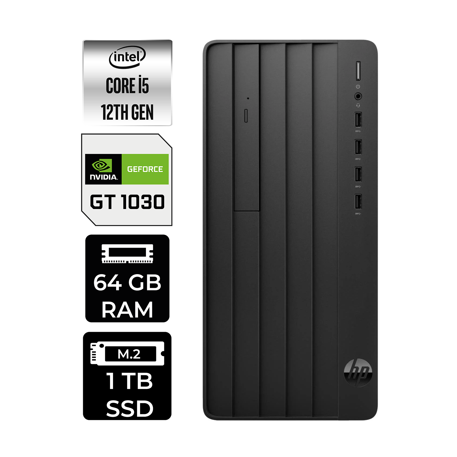 HP Pro Tower 290 G9 GT1030/4GB PER4 Bellek B70VDATPN410 Intel Core i5-12500 64 GB RAM 1 TB SSD FreeDOS Masaüstü Bilgisayar