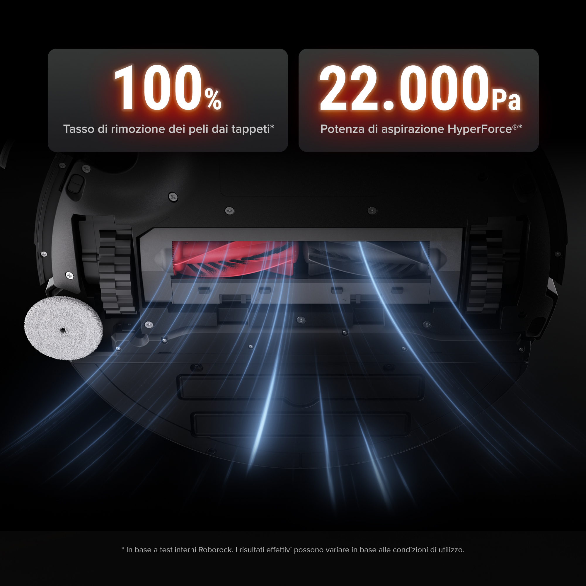 Odkurzacz automatyczny 100% usuwania sierści z dywanów, moc 22.000 Pa.