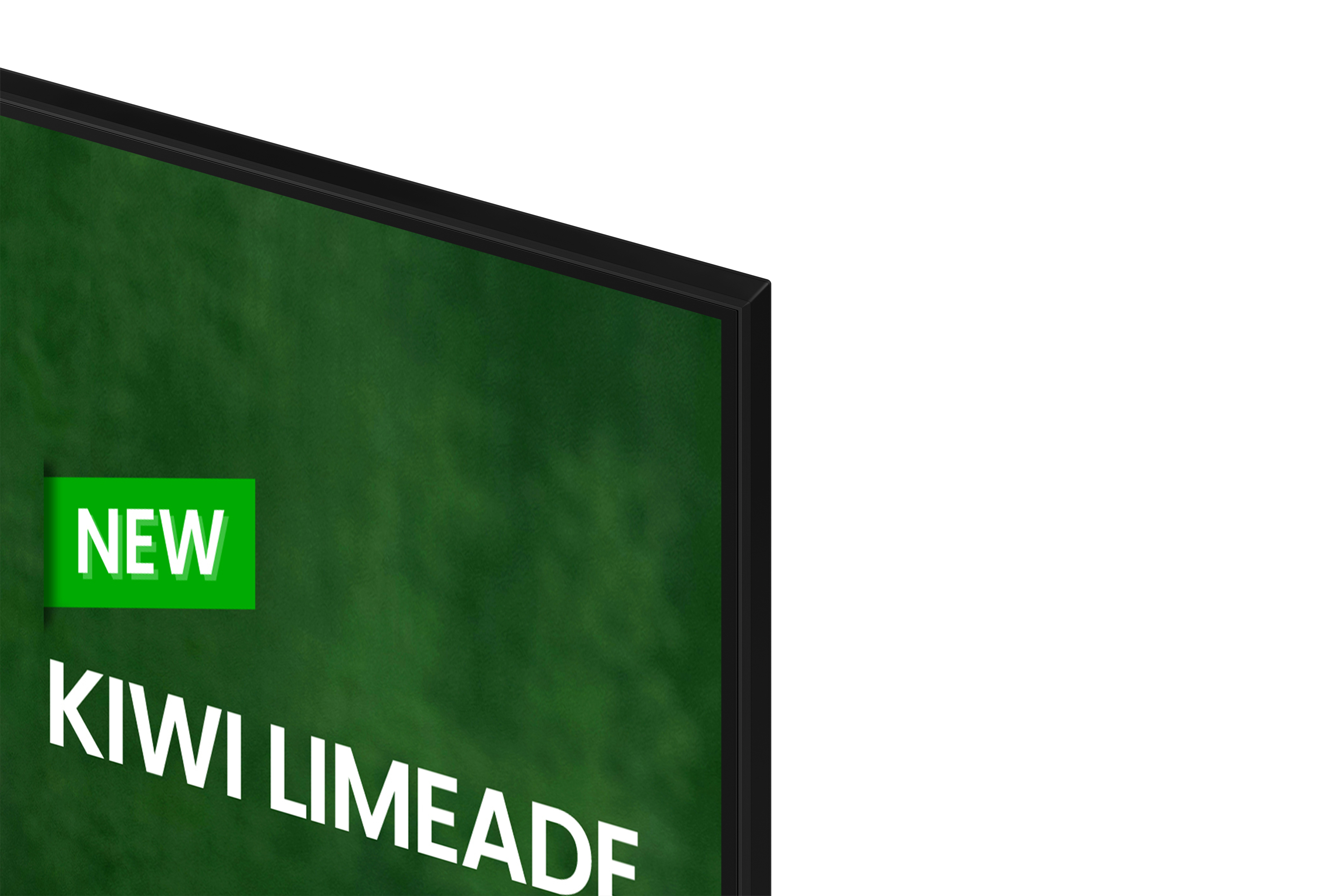Zielony baner z napisem 'NOWOŚĆ' nad tekstem 'KIWI LIMEA...