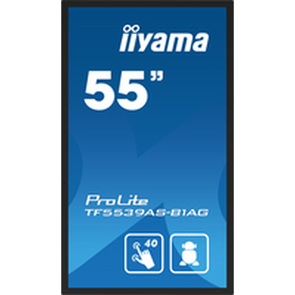 Ekran dotykowy Iiyama ProLite 55 cali z 40 punktami dotyku i głośnikiem.