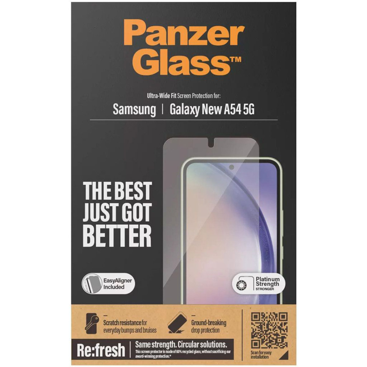 Panzer Glass screen protector packaging for Samsung Galaxy A54 5G.