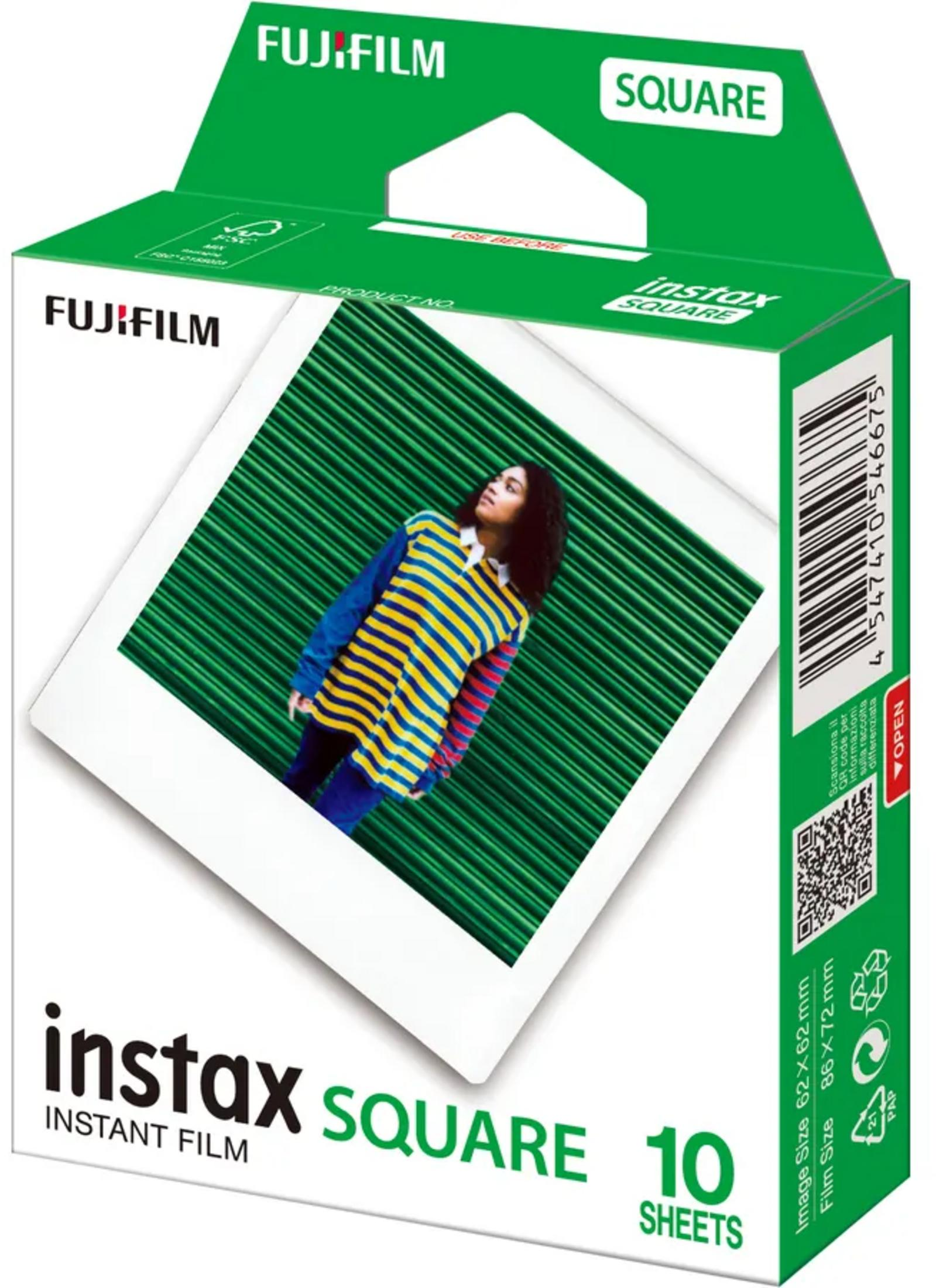 Een doos FUJIFILM Instax SQUARE instant film, 10 vellen.