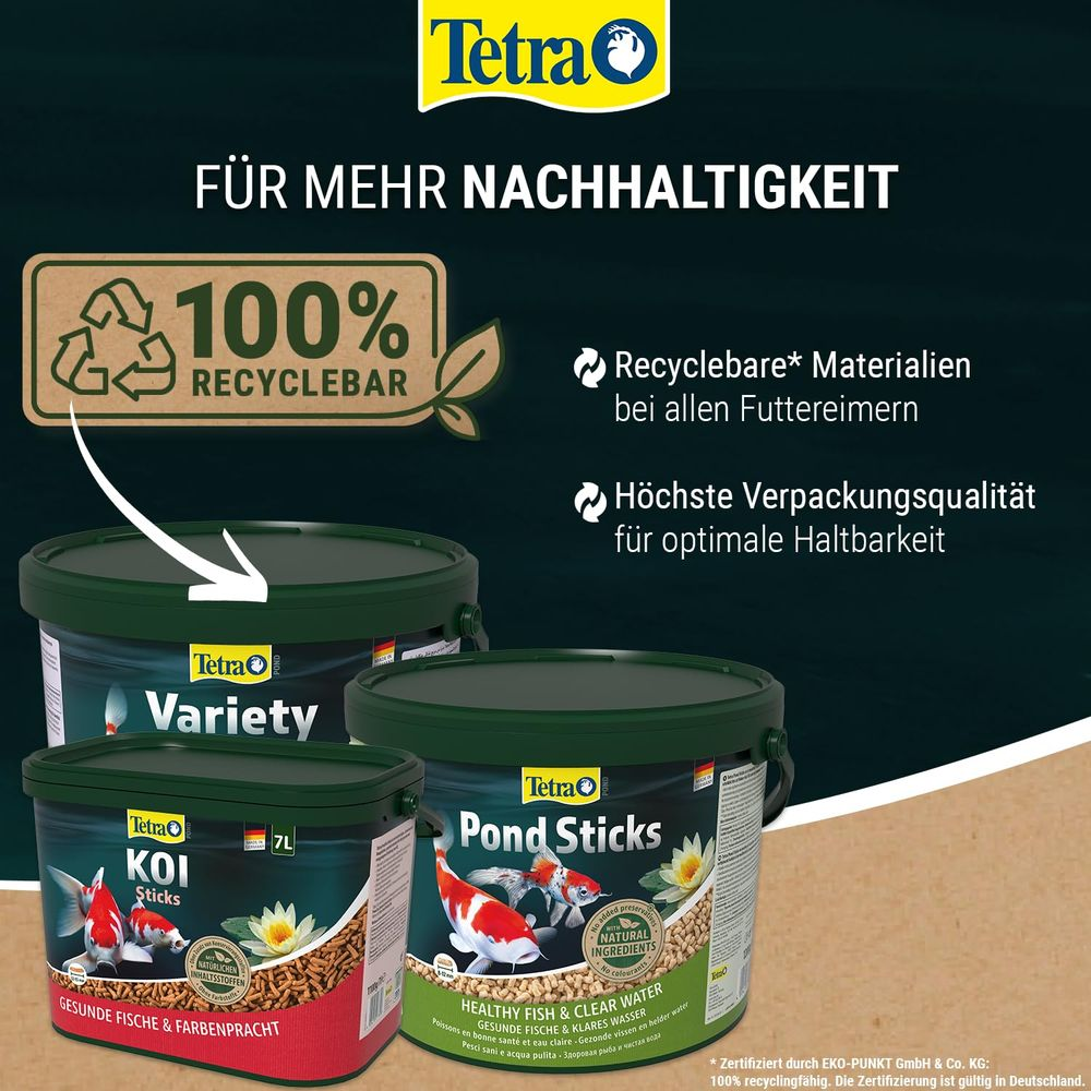 Tetra Futtereimer für Koi und Teich: 100% recycelbar, nachhaltig.