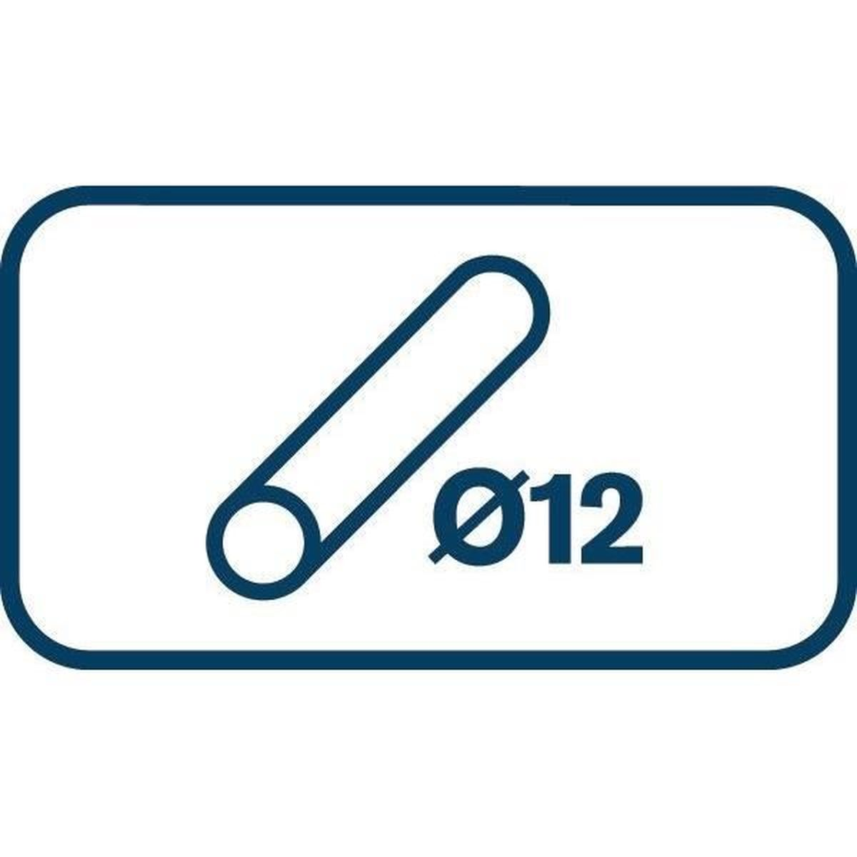 Symbol średnicy 12, przedstawiony jako niebieski okrąg.
