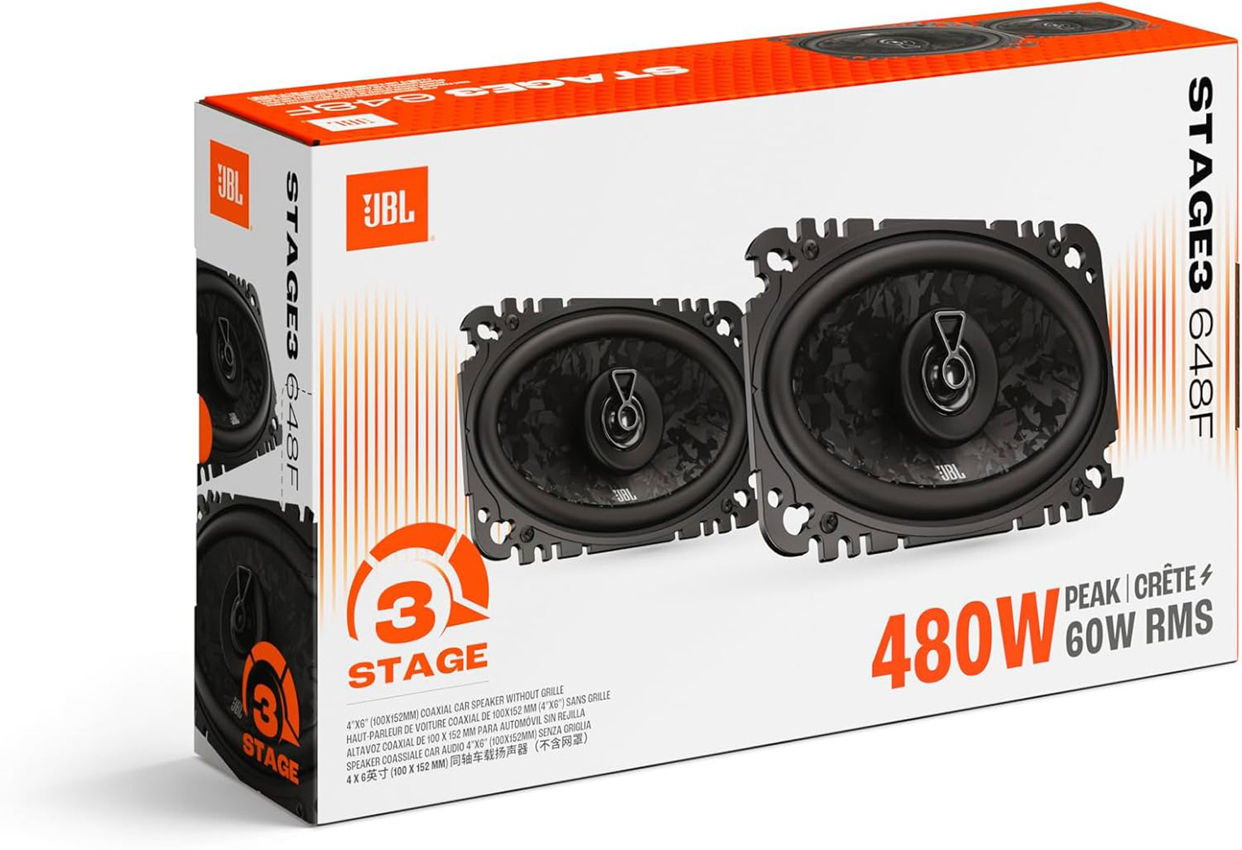 JBL Lautsprecher der Serie Stage3 648F mit 480W Spitzenleistung.