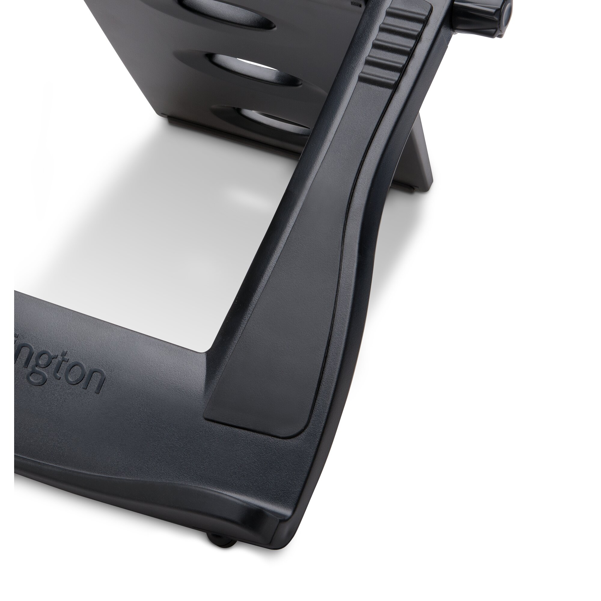 A black stand with the logo "ington" visible on the left side.